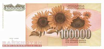 Yugoslavia - 100.000 Dinara (#118_UNC)