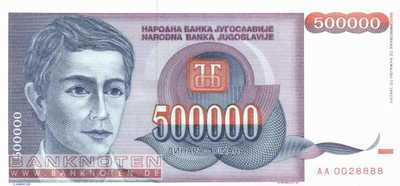 Yugoslavia - 500.000  Dinara (#119_UNC)
