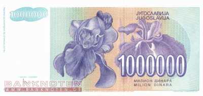Yugoslavia - 1 Million Dinara (#120_UNC)