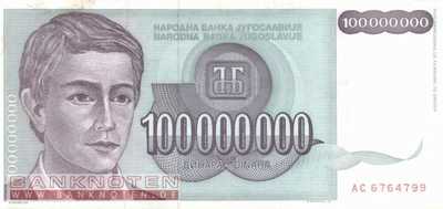 Yugoslavia - 100 Millionen  Dinara (#124_VF)
