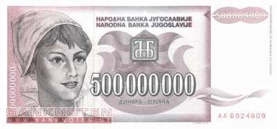 Yugoslavia - 500 Million Dinara (#125_UNC)