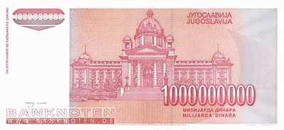 Yugoslavia - 1 Billion Dinara (#126_UNC)