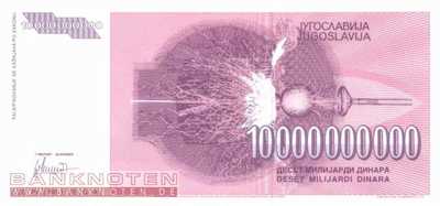 Yugoslavia - 10 Billion Dinara (#127_UNC)