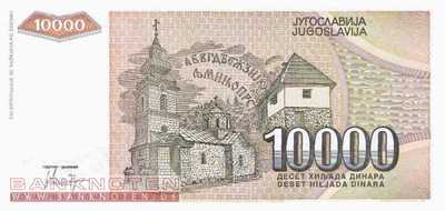 Yugoslavia - 10.000 Dinara (#129_UNC)