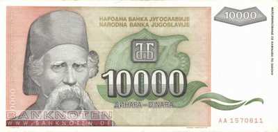 Jugoslawien - 10.000  Dinara (#129_VF)
