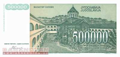 Yugoslavia - 500.000  Dinara - Replacement (#131R_UNC)