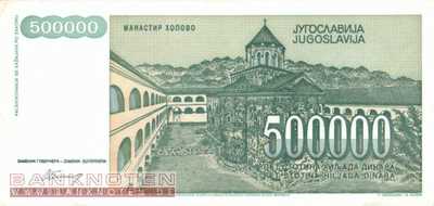 Yugoslavia - 500.000 Dinara (#131_XF)