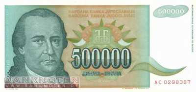Yugoslavia - 500.000  Dinara (#131_UNC)