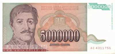 Jugoslawien - 5 Millionen Dinara (#132_XF)
