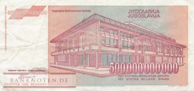Jugoslawien - 500 Milliarden Dinara (#137a_VF)