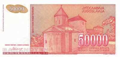 Yugoslavia - 50.000 Dinara (#142a_UNC)