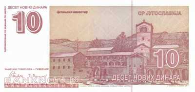 Yugoslavia - 10  Dinara (#149_UNC)