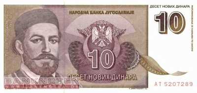 Yugoslavia - 10  Dinara (#149_UNC)