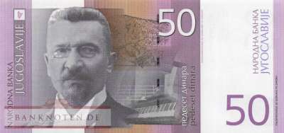 Jugoslawien - 50  Dinara - Ersatzbanknote (#155R_UNC)