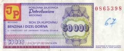 Jugoslawien - 50.000  Dinara (#931_VG)
