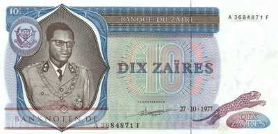 Zaire - 10  Zaires (#023b_AU)
