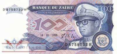 Zaire - 100  Zaires (#033a_UNC)