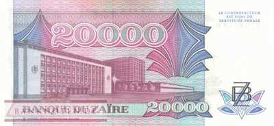 Zaire - 20.000 Zaires (#039a_UNC)