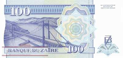 Zaire - 100 Nouveaux Zaires (#058a_UNC)
