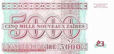 Zaire - 5.000  Nouveaux Zaires (#069_UNC)
