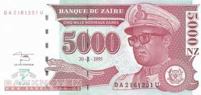 Zaire - 5.000  Nouveaux Zaires (#069_UNC)