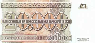 Zaire - 20.000  Nouveaux Zaires (#073_UNC)