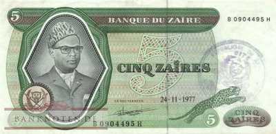 Zaire - 5  Zaires (#R03c-S2_XF)