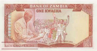 Sambia - 1  Kwacha (#016a_UNC)