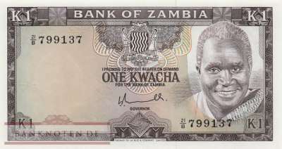 Sambia - 1  Kwacha (#019a_UNC)