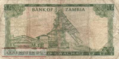 Zambia - 2  Kwacha (#020a_VG)