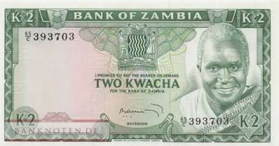Sambia - 2  Kwacha (#020a_UNC)