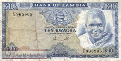 Sambia - 10  Kwacha (#022a_VG)