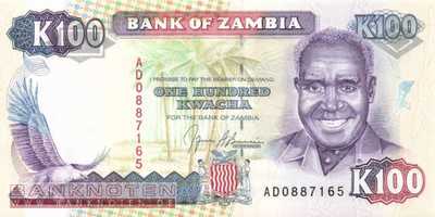 Sambia - 100  Kwacha (#034a_UNC)