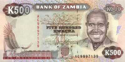 Zambia - 500 Kwacha (#035a_UNC)