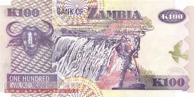 Zambia - 100  Kwacha (#038d-2_UNC)