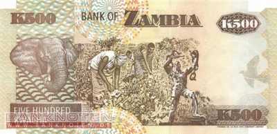 Zambia - 500  Kwacha (#039c_UNC)