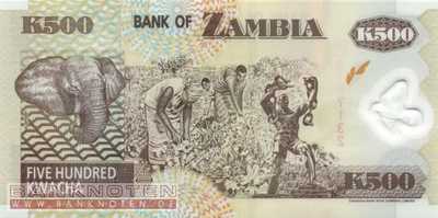 Zambia - 500  Kwacha (#043d_UNC)