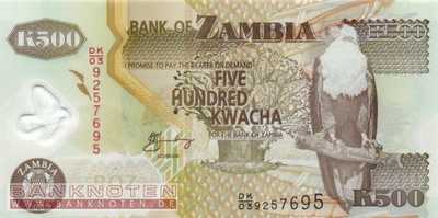Zambia - 500  Kwacha (#043f_UNC)