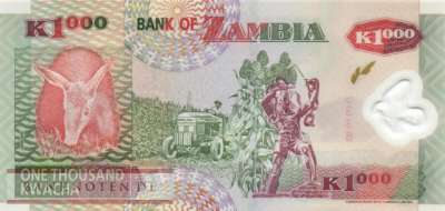 Sambia - 1.000  Kwacha (#044a_UNC)