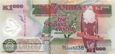 Zambia - 1.000  Kwacha (#044a_UNC)