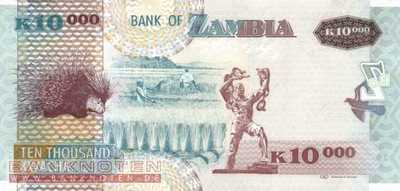Zambia - 10.000  Kwacha (#046f_UNC)