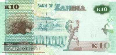 Sambia - 10  Kwacha (#051a_UNC)