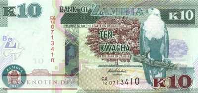 Zambia - 10  Kwacha (#051a_UNC)