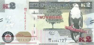Zambia - 2  Kwacha (#056b_UNC)