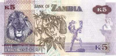 Sambia - 5  Kwacha (#057a_UNC)