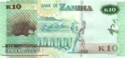 Sambia - 10  Kwacha (#058d_UNC)