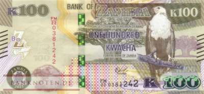 Sambia - 100  Kwacha (#061e_UNC)