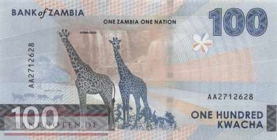Sambia - 100  Kwacha (#065a_UNC)