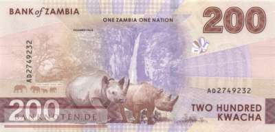 Sambia - 200  Kwacha (#066a_UNC)