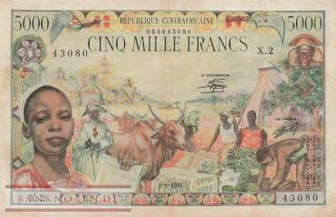 Zentralafrikanische Republik - 1.000  Francs (#011_F)